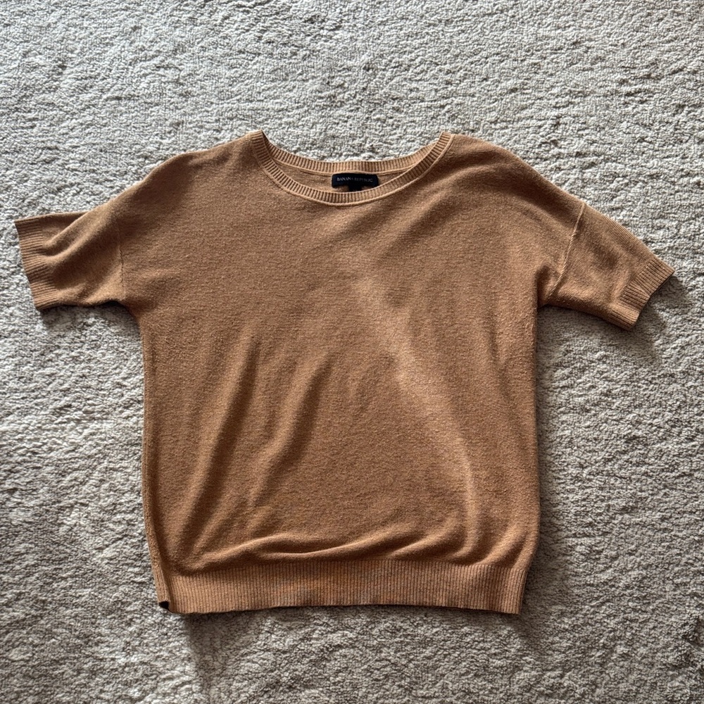 Banana Republic Light Brown Knit Top